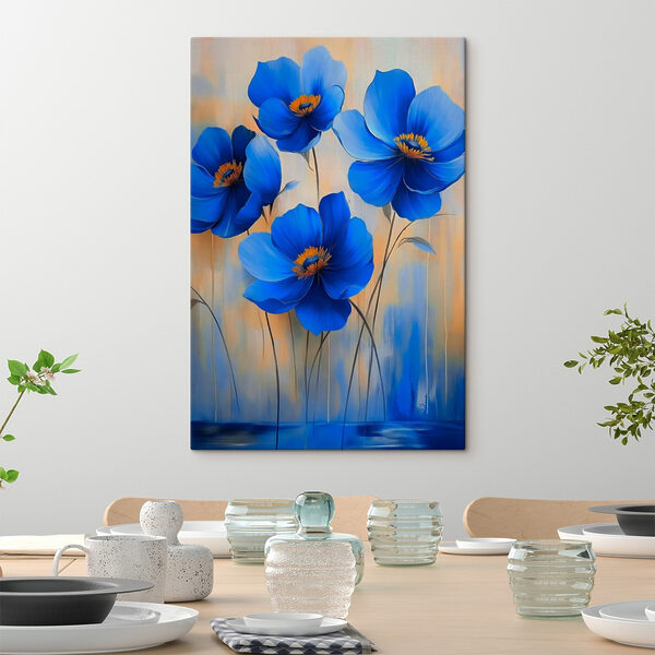 Quadri Dipinto di fiori blu (COD: s41818) Quadri Quadri Dipinto di fiori blu (COD: s41818)