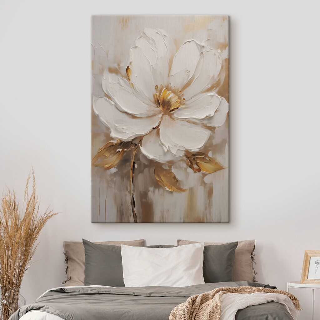 Painting of a white flower Painting of a white flower