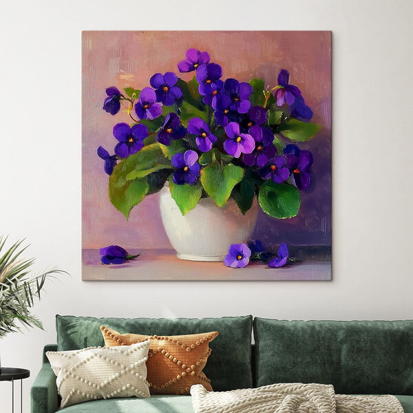 Quadri Quadri Vaso con fiori viola (COD: s41823)