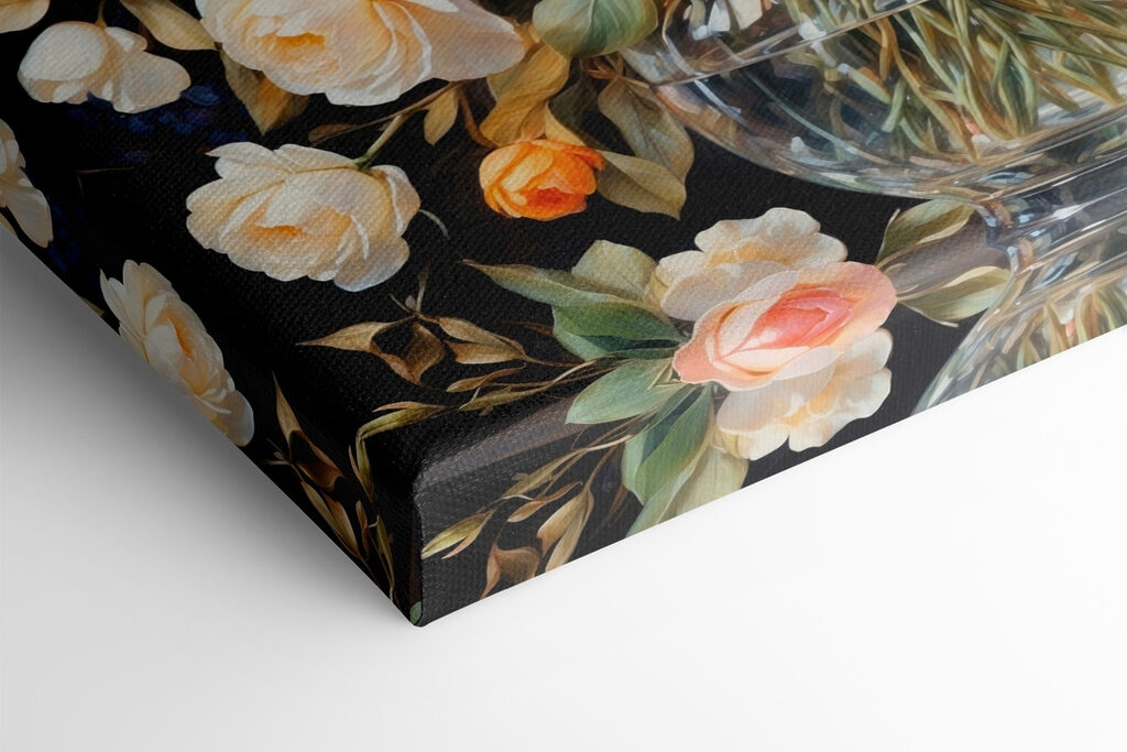 Painting of flowers in a vase