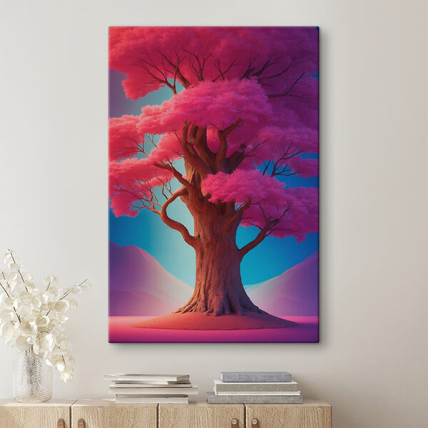 Quadri Quadri Albero con foglie rosa (COD: s41524)
