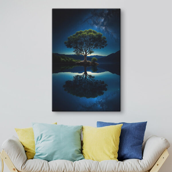 Tree on an island in a lake