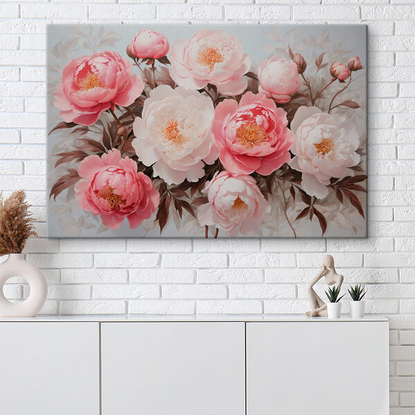 Quadri Quadri Composizione di fiori rosa e bianchi (COD: s41532)