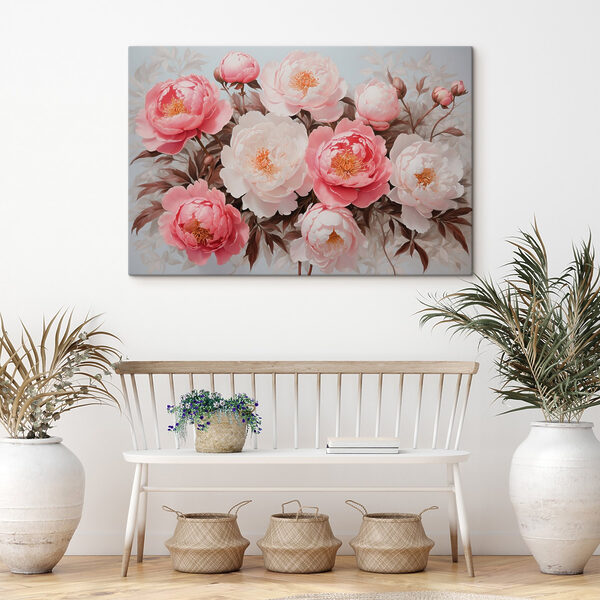 Group of pink and white flowers