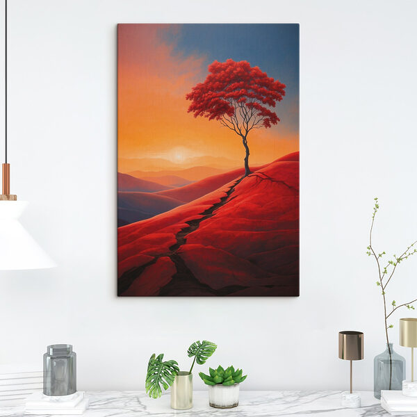 Quadri Quadri Albero su una collina (COD: s41578)