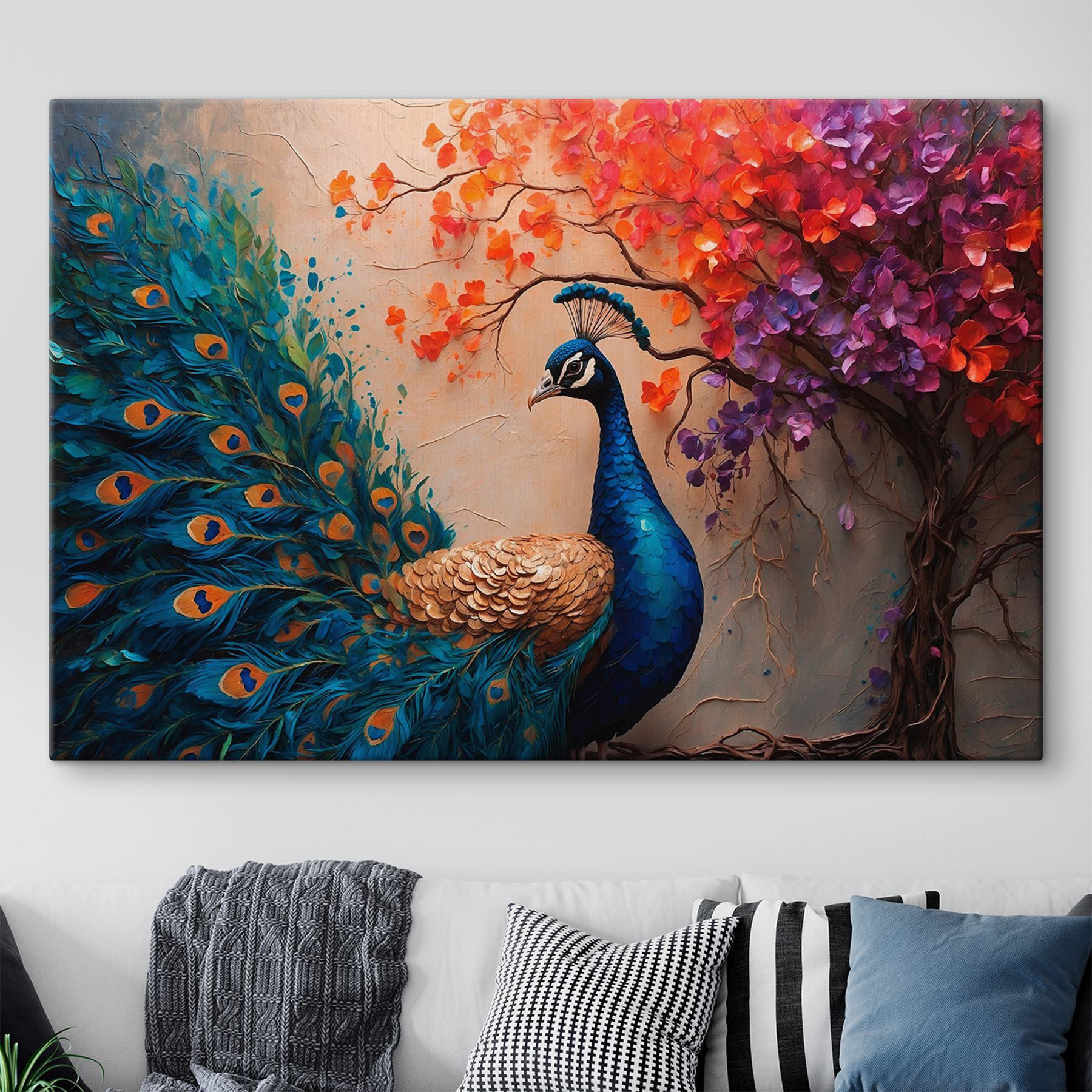 Painting of a peacock