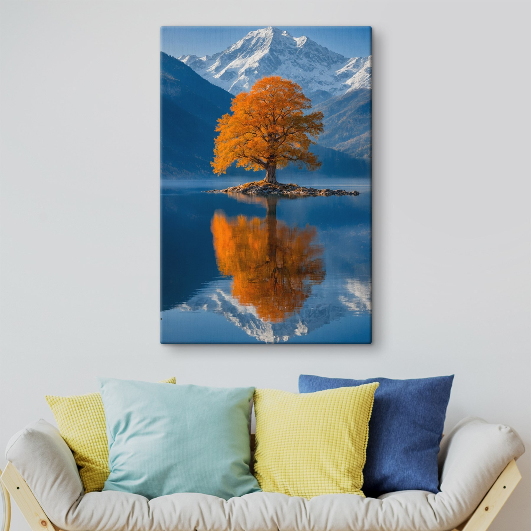 Tree on an island in a lake