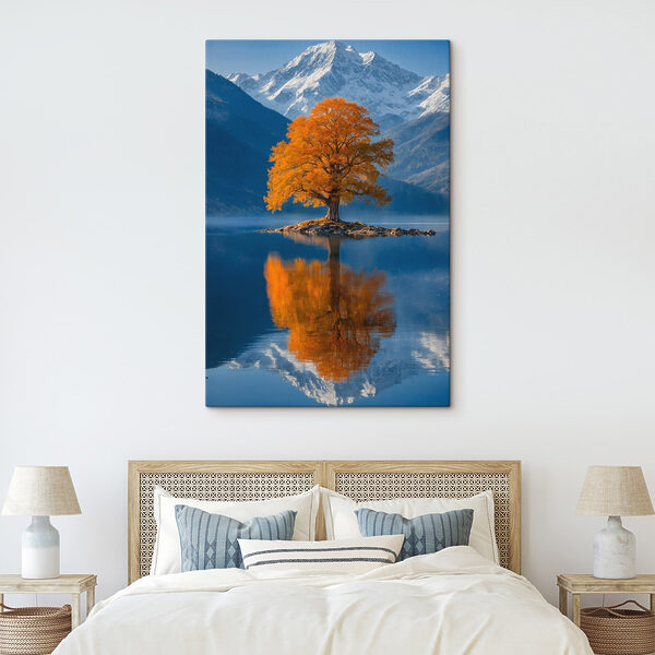 Tree on an island in a lake