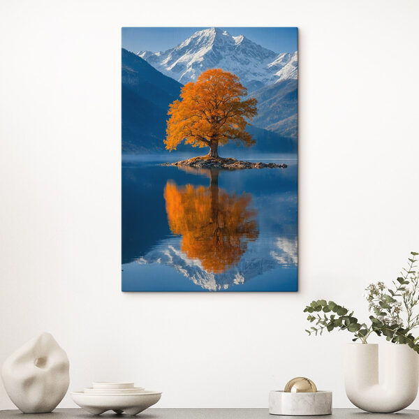 Tree on an island in a lake