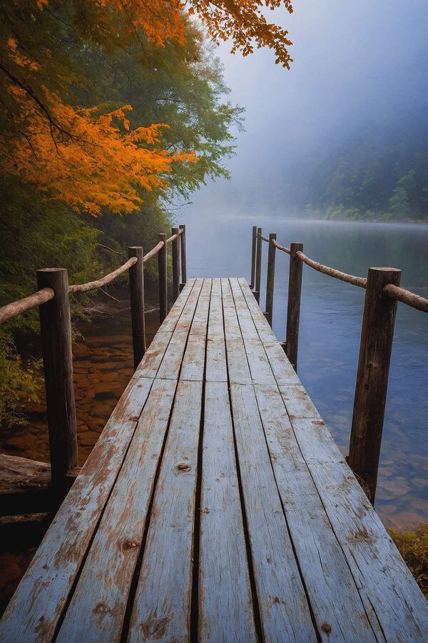Wooden dock over a body of water Wooden dock over a body of water