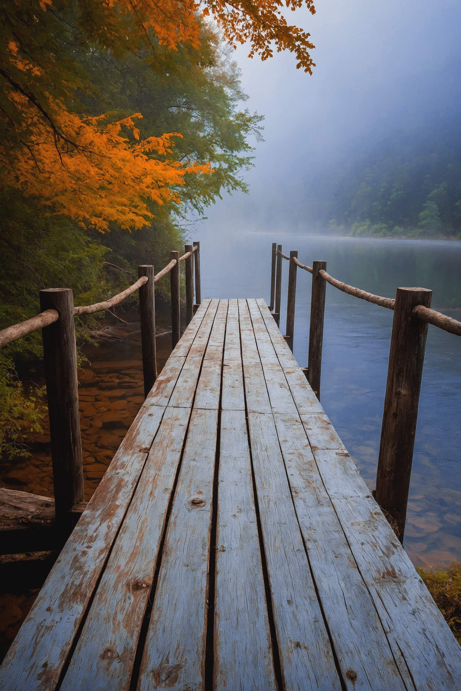 Wooden dock over a body of water Wooden dock over a body of water