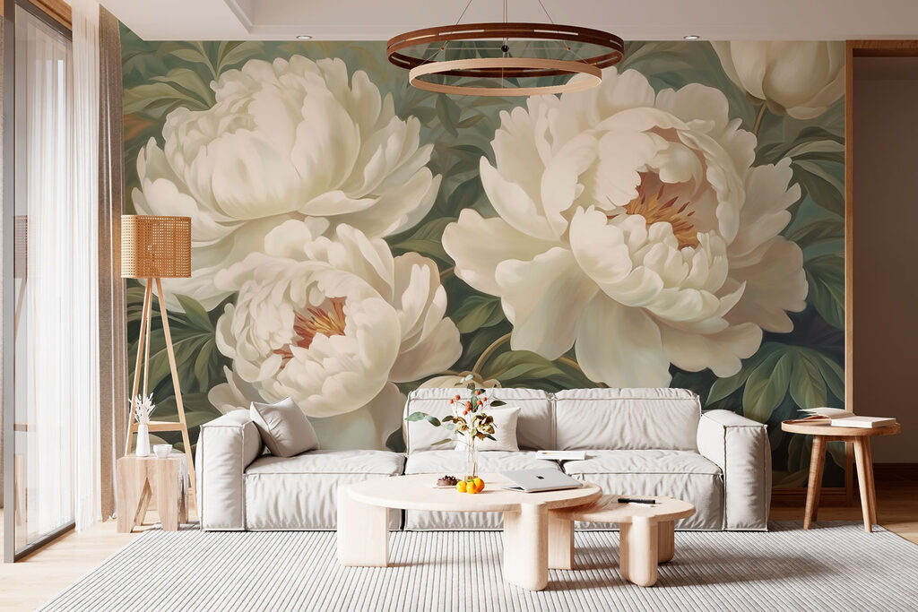 Delicate blooms in soft embrace