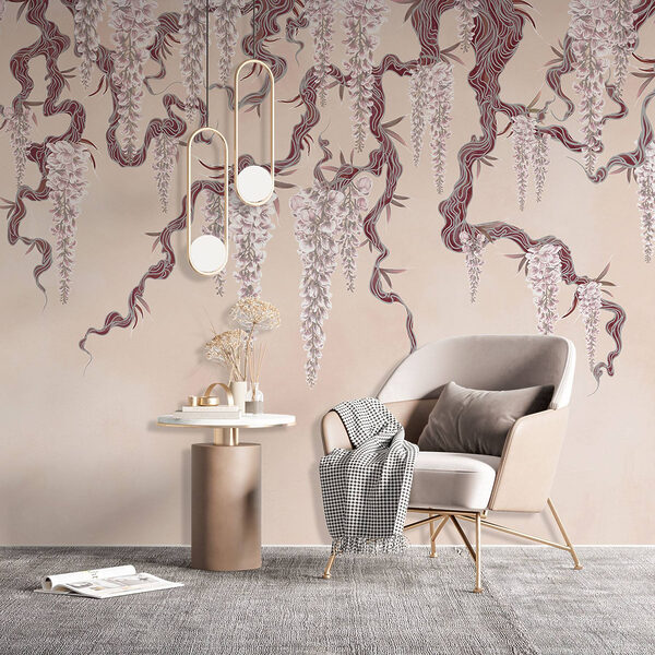 Pittura di un albero con fiori Pittura di un albero con fiori