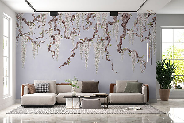 Albero con fiori bianchi Albero con fiori bianchi
