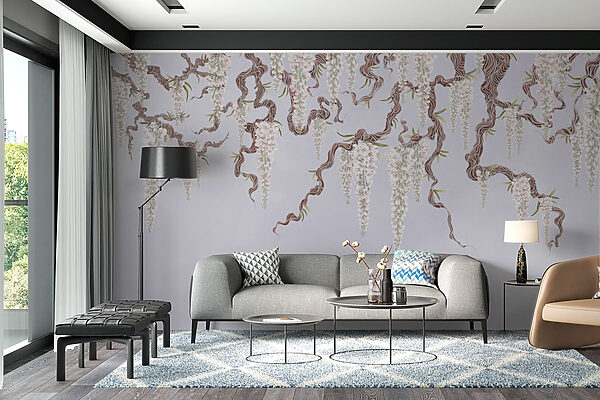 Albero con fiori bianchi Albero con fiori bianchi
