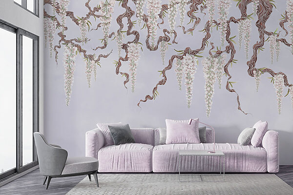 Albero con fiori bianchi Albero con fiori bianchi