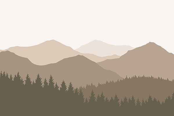 Paesaggio di montagne e alberi Paesaggio di montagne e alberi