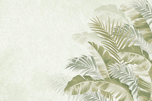 Calmo disegno di sfondo con fogliame tropicale Calmo disegno di sfondo con fogliame tropicale
