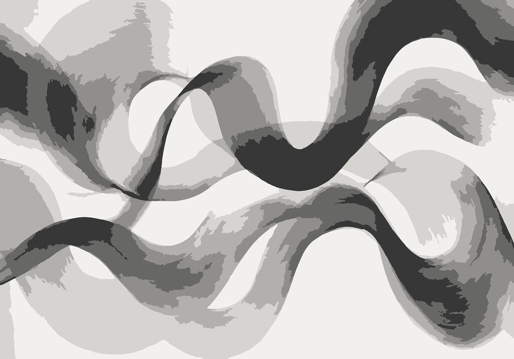 Linee ondulate bianche e grigie Linee ondulate bianche e grigie
