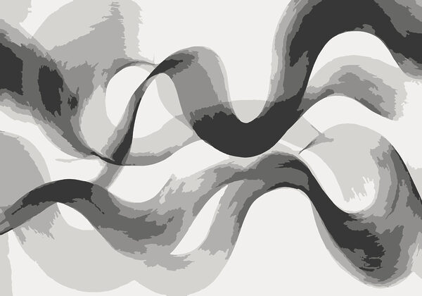 Linee ondulate bianche e grigie Linee ondulate bianche e grigie