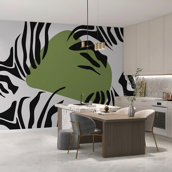 Verde e nero a strisce zebrate Verde e nero a strisce zebrate