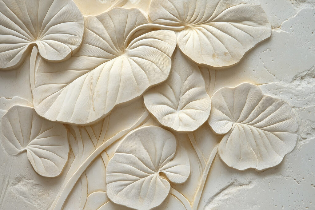 Elegant leaf design in soft hues