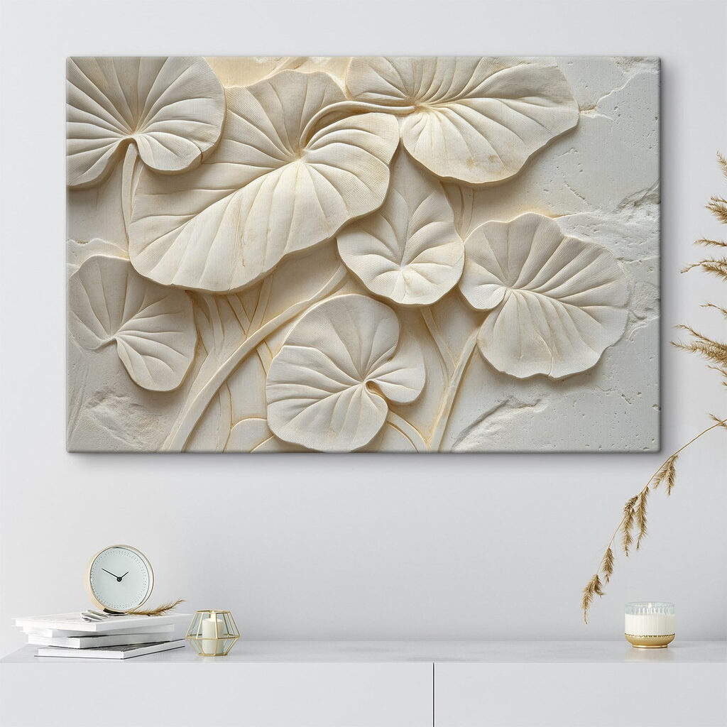 Elegant leaf design in soft hues