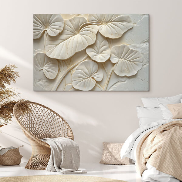 Elegant leaf design in soft hues