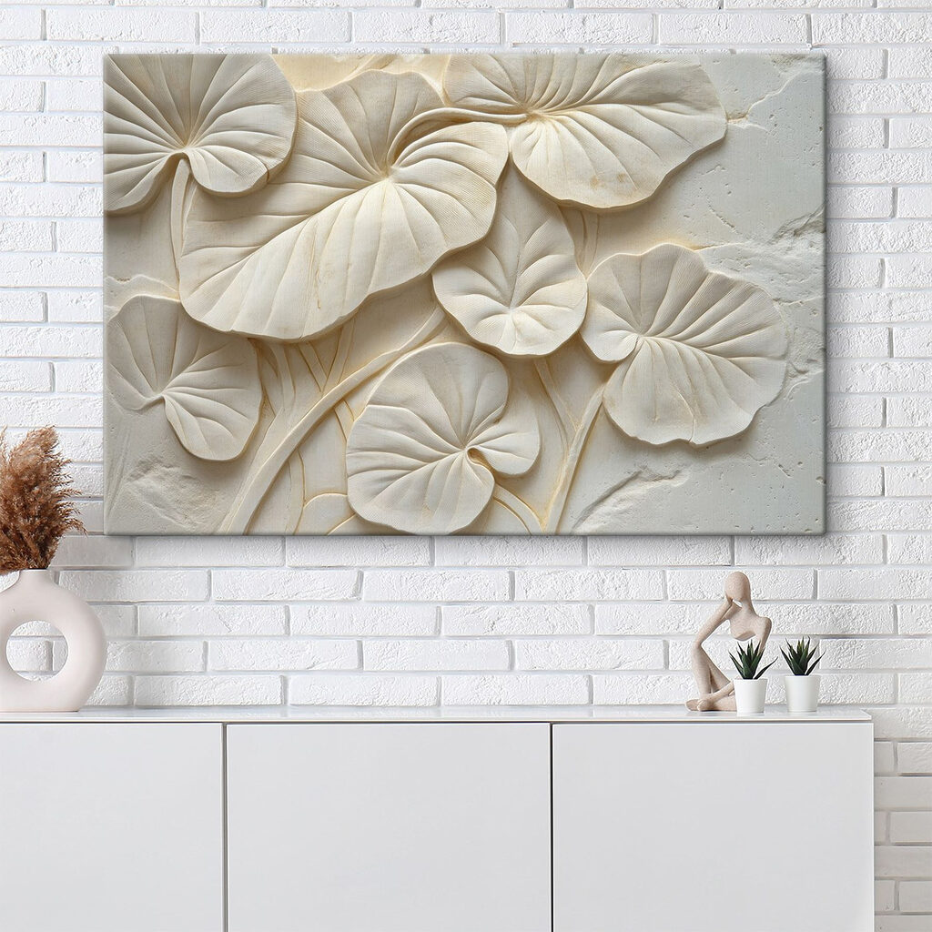 Elegant leaf design in soft hues