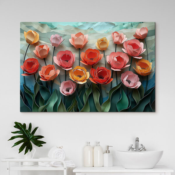 Group of paper flowers