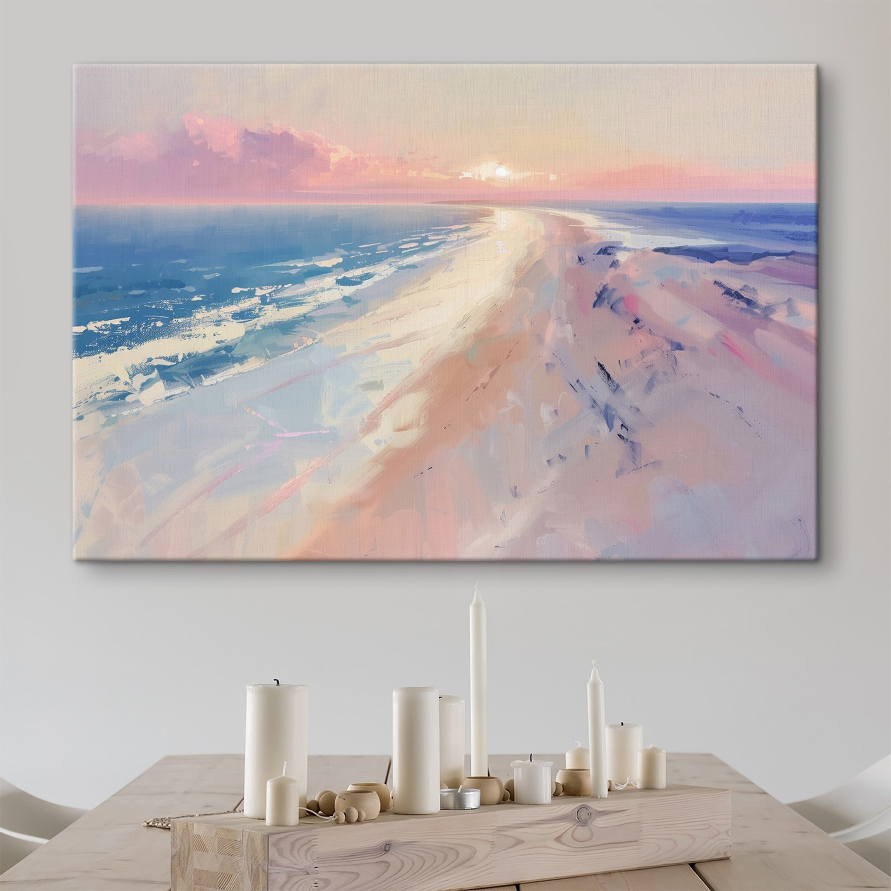 Beach with a sunset Beach with a sunset