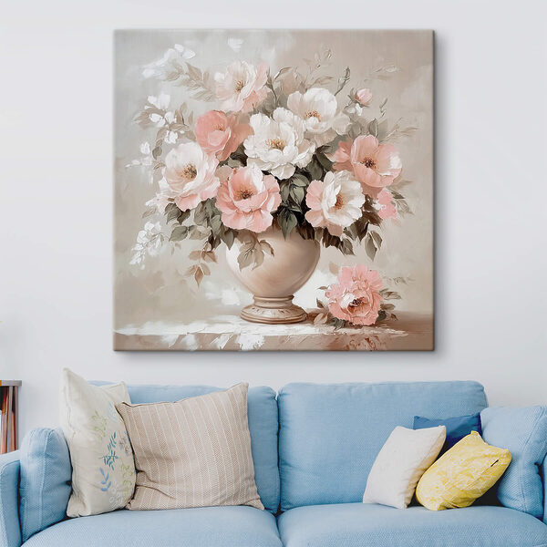 Painting of flowers in a vase