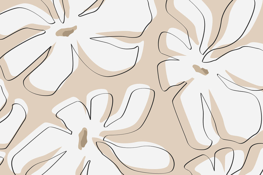 Motivo di fiori su sfondo beige Motivo di fiori su sfondo beige
