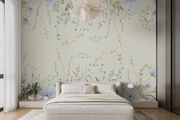 Pittura ad acquerello di fiori e foglie Pittura ad acquerello di fiori e foglie