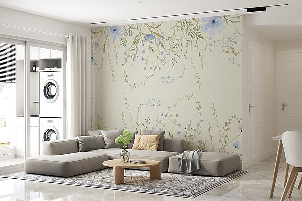 Pittura ad acquerello di fiori e foglie Pittura ad acquerello di fiori e foglie