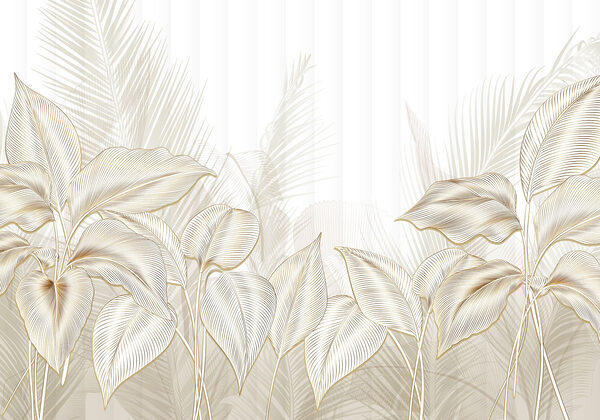 Elegante display di line art botaniche. Elegante display di line art botaniche.