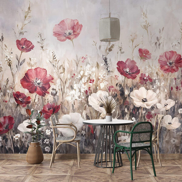Pittura di fiori in un campo Pittura di fiori in un campo
