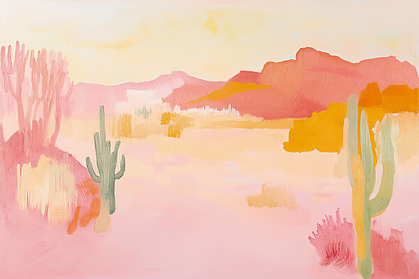Pittura di un paesaggio desertico Pittura di un paesaggio desertico