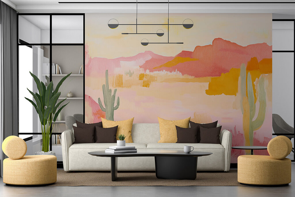 Painting of a desert landscape