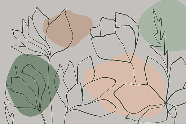 Disegno di fiori e foglie Disegno di fiori e foglie