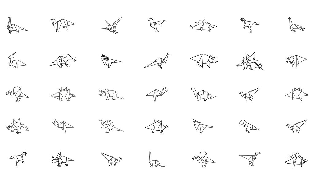 Collezione di animali origami Collezione di animali origami