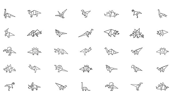 Collezione di animali origami Collezione di animali origami