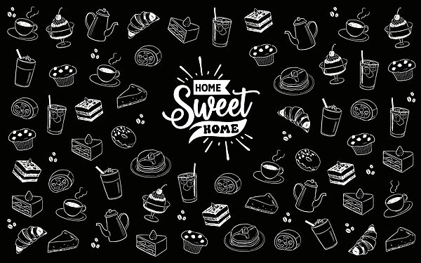 Black and white image of food