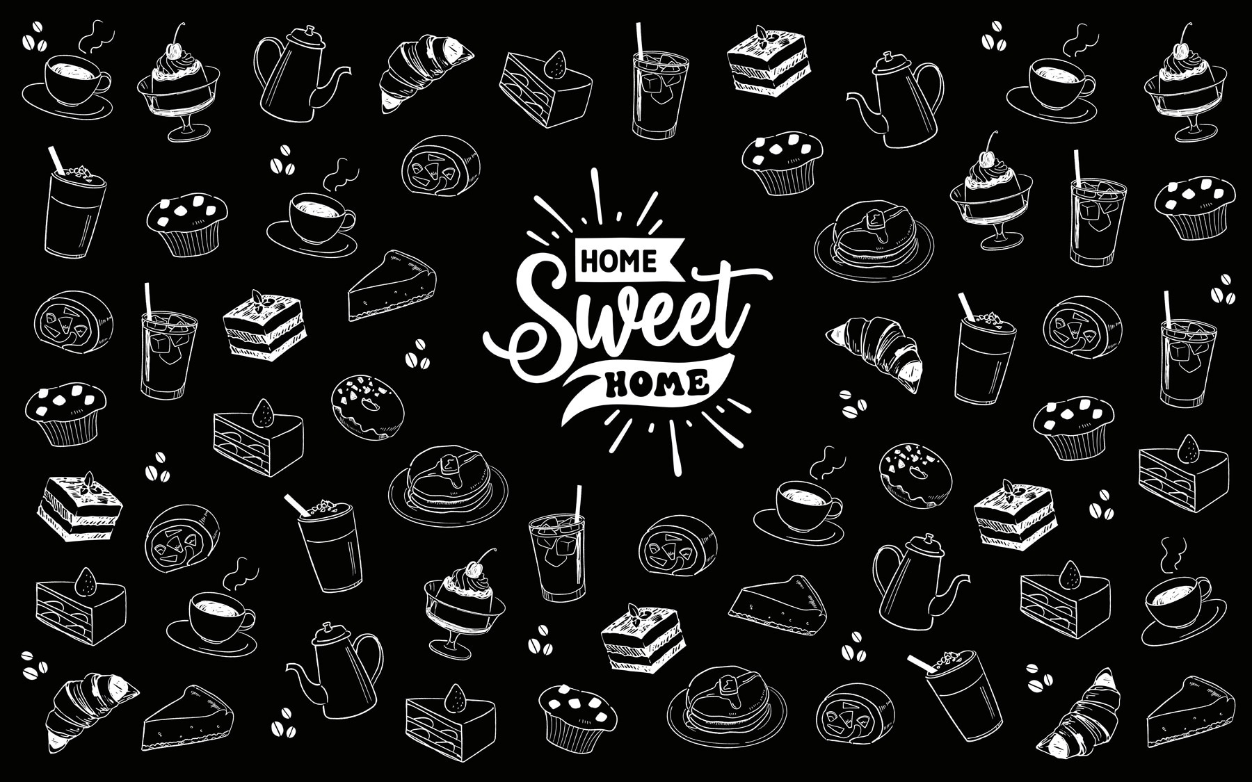 Black and white image of food