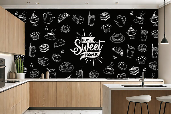 Black and white image of food