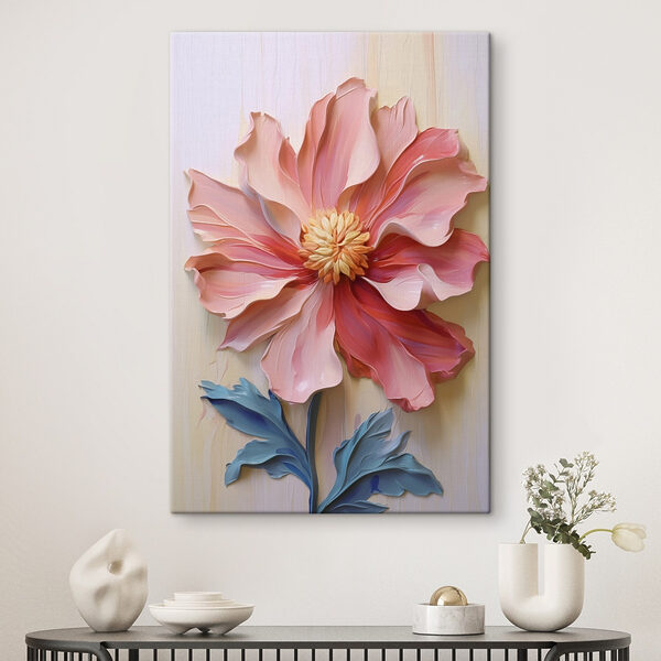 Quadri Quadri Fiore rosa con il centro giallo (COD: s41941)