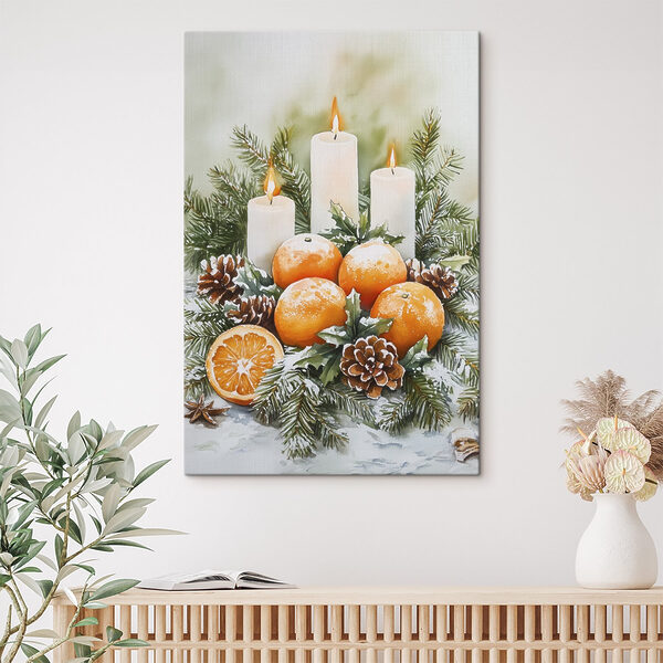 Quadri Dipinto raffigurante arance e candele (COD: s41951) Quadri Quadri Dipinto raffigurante arance e candele (COD: s41951)