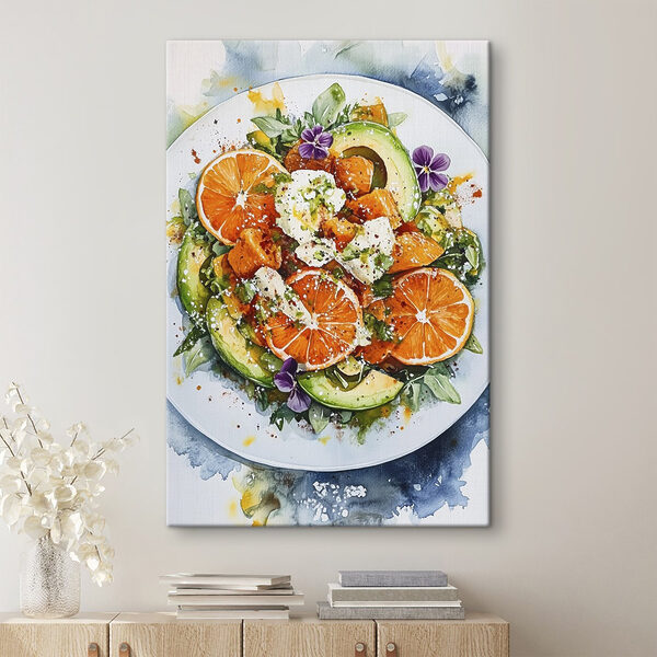 Quadri Quadri Piatto con arance e avocado (COD: s41959)