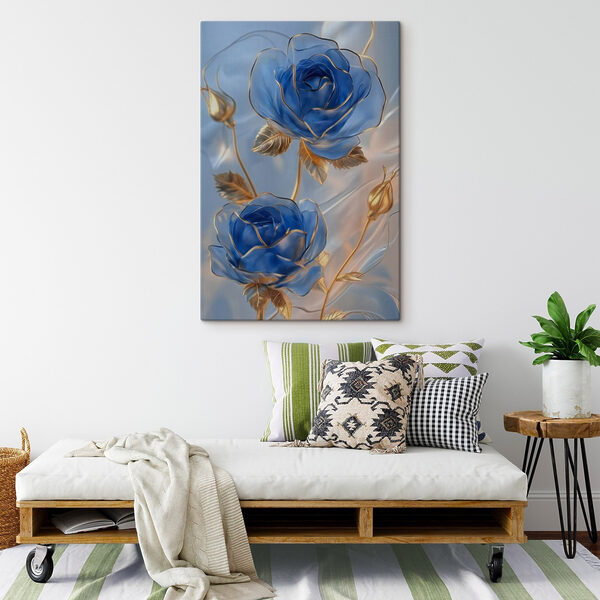 Quadri Quadri Delicate rose blu in una luce soffusa (COD: s41915)