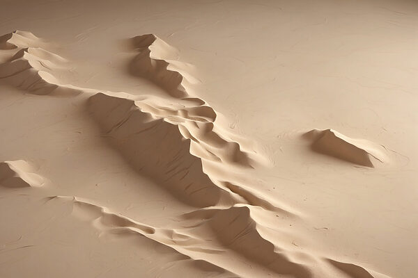 Sand dune with a few hills